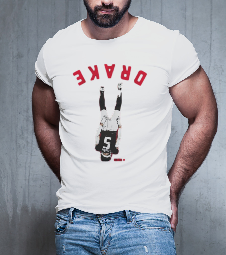 Drake London Upside Down Jersey Number Five T-Shirt