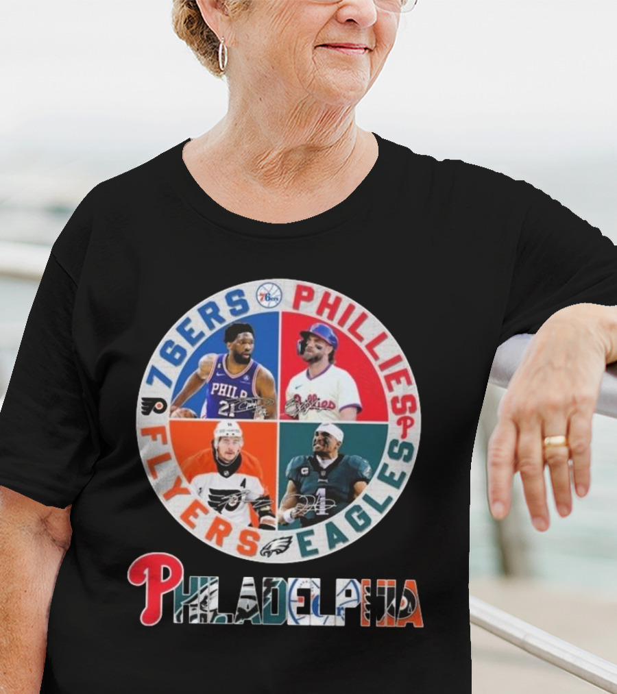Philadelphia 76ers Phillies Eagles Flyers T-Shirt