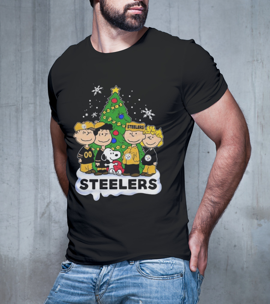 Snoopy And Friends Steelers Christmas T-Shirt
