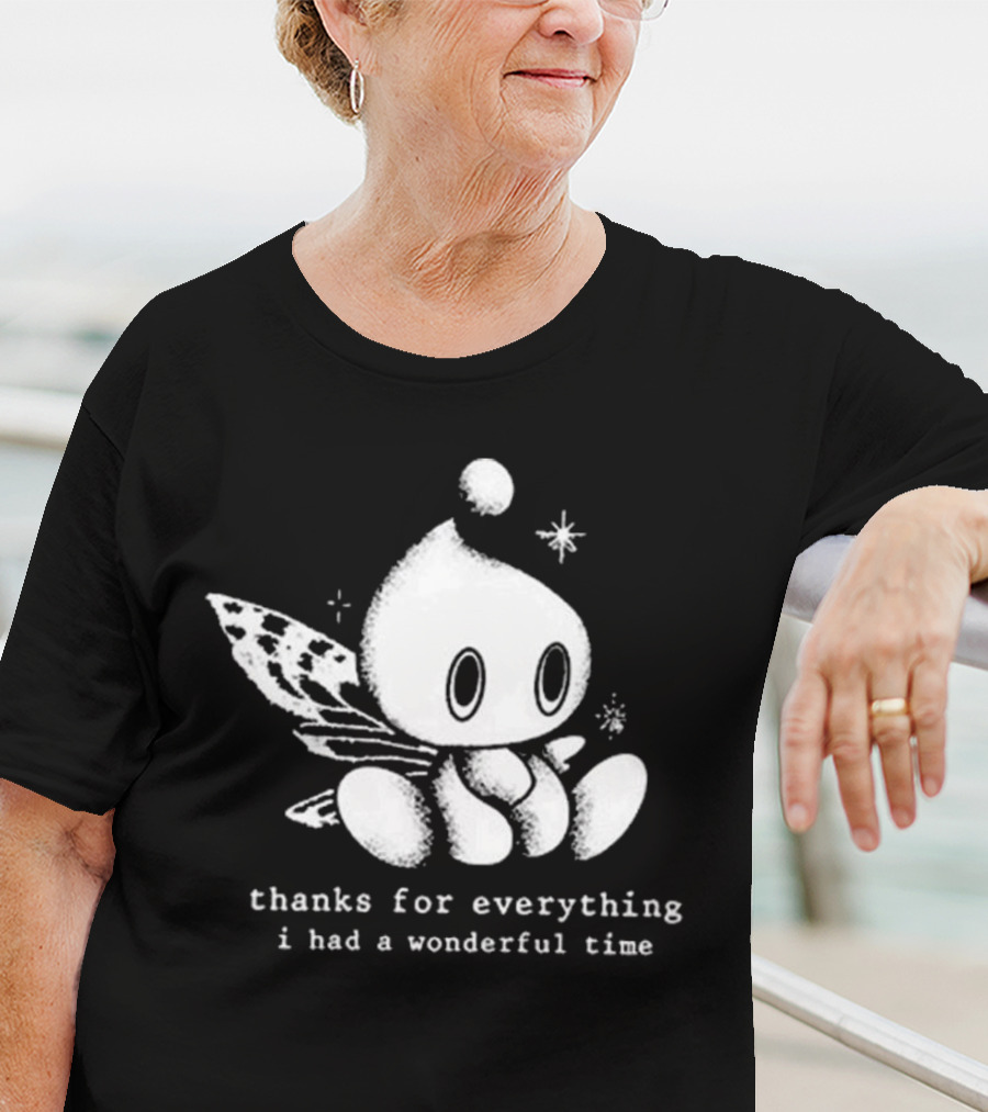 Thanks For Everything I Had A Wonderful Time Chao Fairy Character With Sparkles T-Shirt