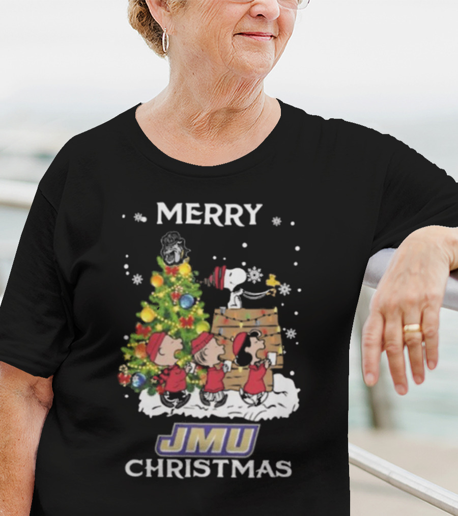 Merry JMU Christmas Snoopy And Friends T-Shirt