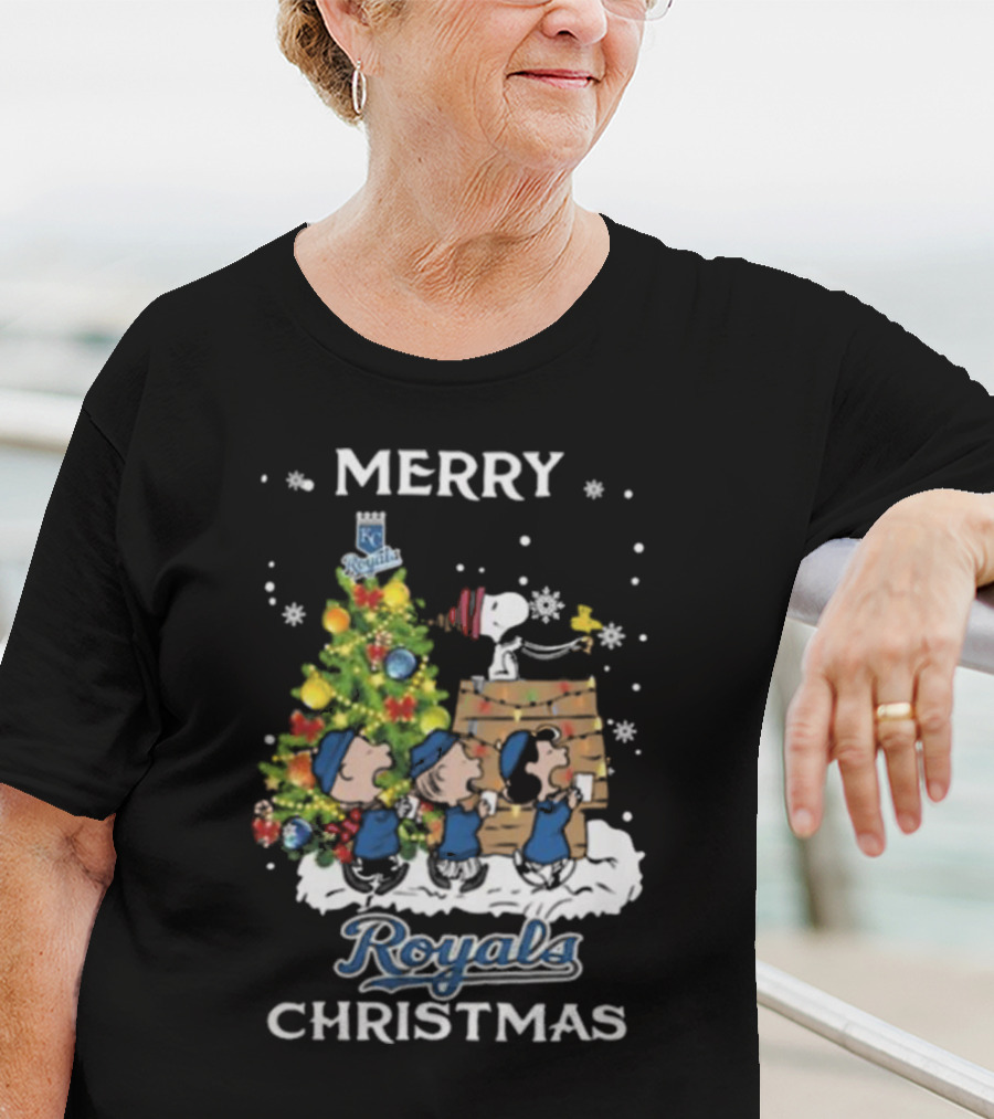 Merry Christmas Kansas City Royals Snoopy And Friends T-Shirt