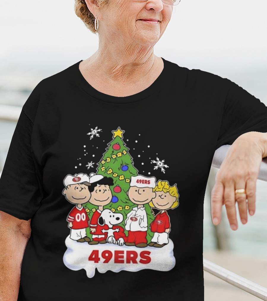 San Francisco 49Ers Snoopy And Friends Christmas T-Shirt