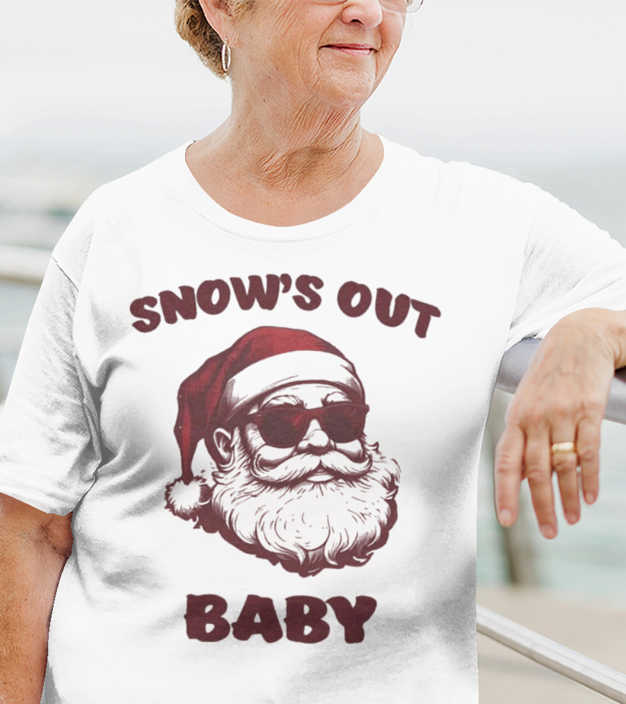 Snow’s Out Baby Santa Christmas T-Shirt