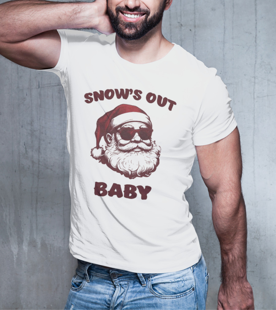 Snow’s Out Baby Santa Christmas T-Shirt