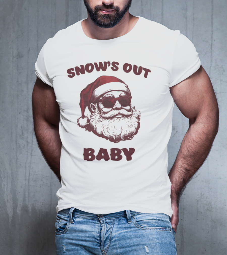 Snow’s Out Baby Santa Christmas T-Shirt