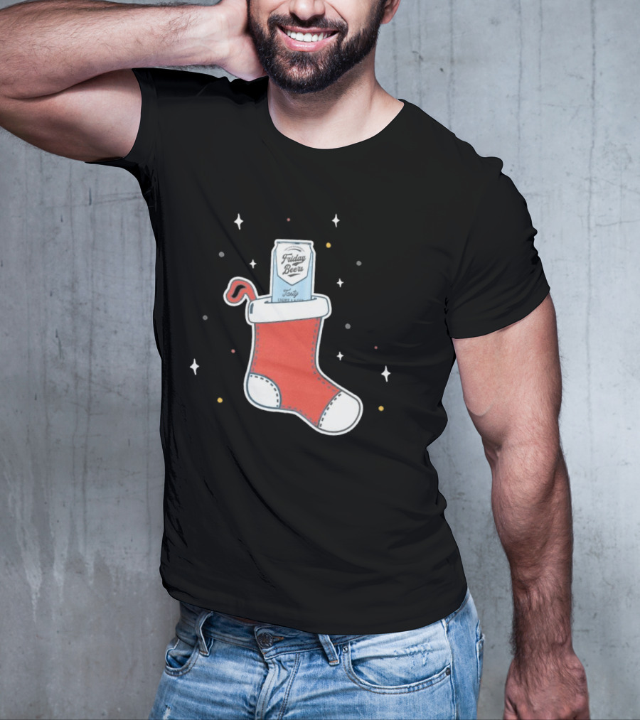 Friday Beers Christmas Stocking T-Shirt