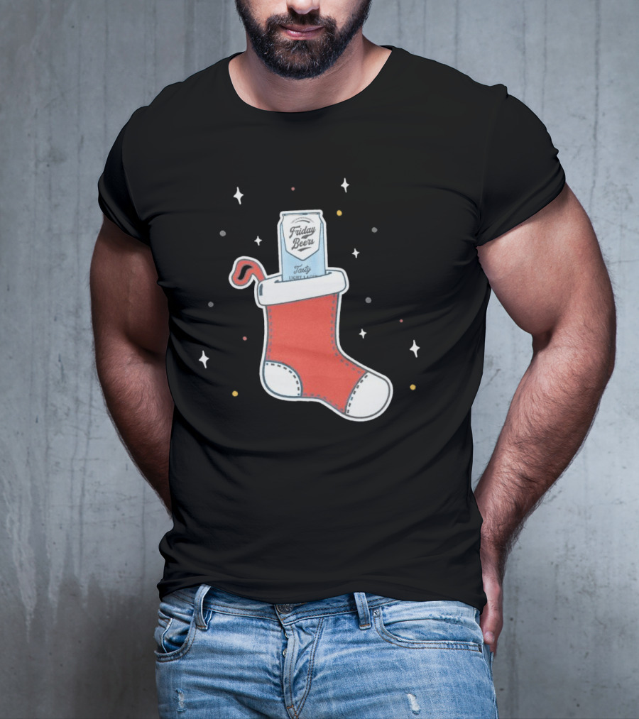 Friday Beers Christmas Stocking T-Shirt