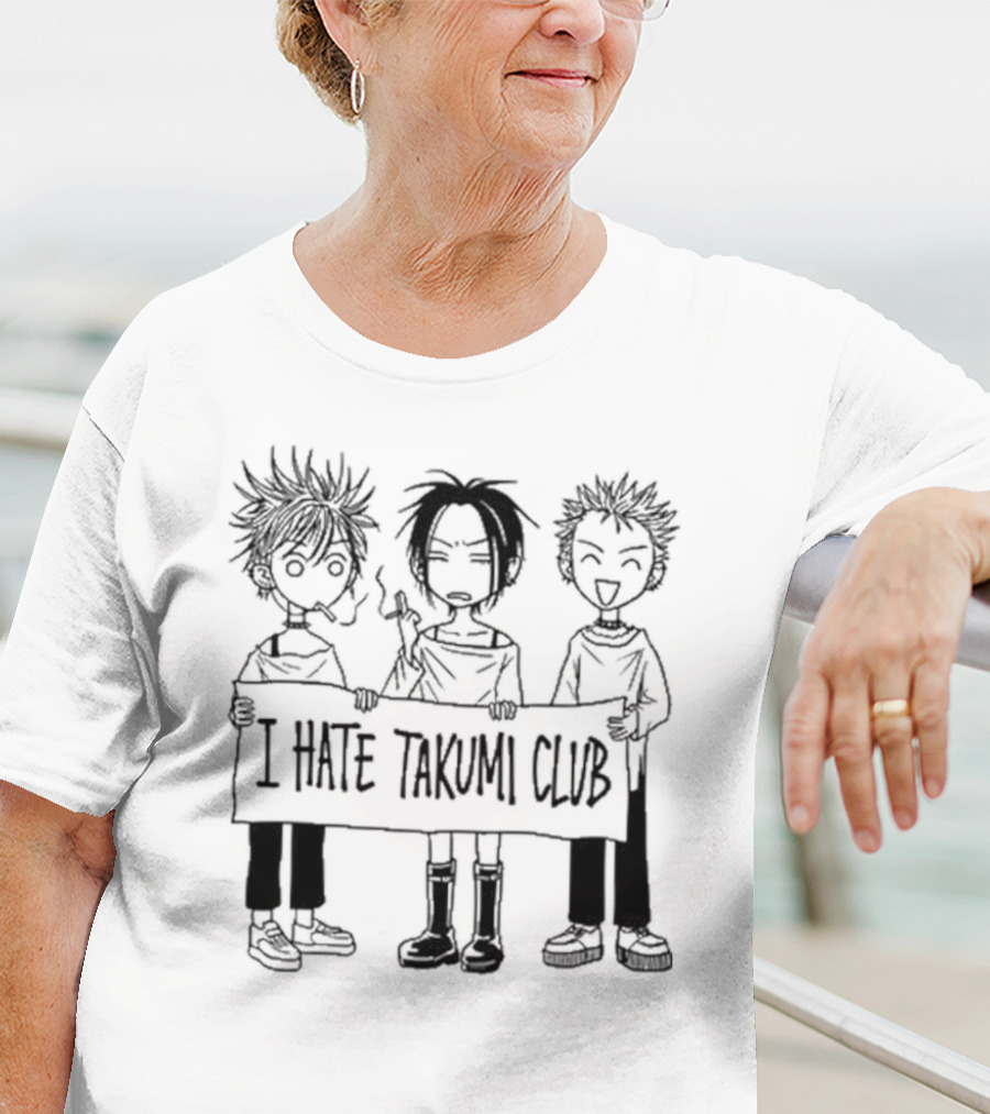 I Hate Takumi Club Character Group Yazawadisciple Manga T-Shirt