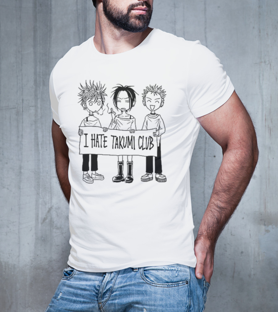 I Hate Takumi Club Character Group Yazawadisciple Manga T-Shirt