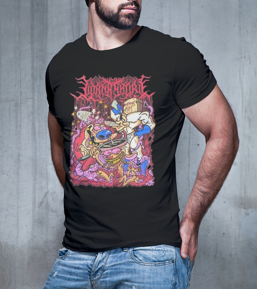 Lorna Shore Numb My Pain Cartoon Characters Chaotic Colorful Scene T-Shirt