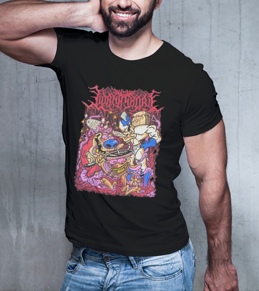 Lorna Shore Numb My Pain Cartoon Characters Chaotic Colorful Scene T-Shirt