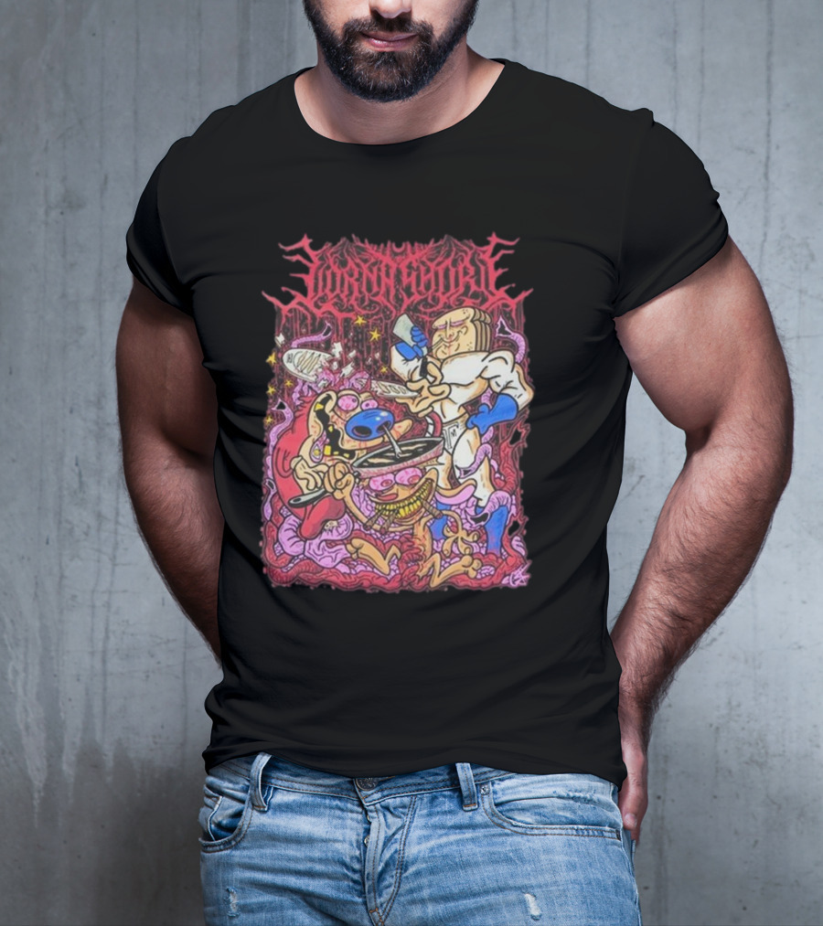 Lorna Shore Numb My Pain Cartoon Characters Chaotic Colorful Scene T-Shirt