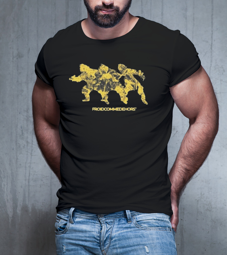 Malo Froidcommedehors Black Yellow T-Shirt