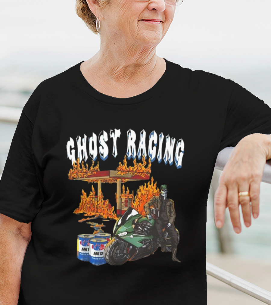 Ghost Racing MR12 Flames Motorcycle 87 Ghost T-Shirt