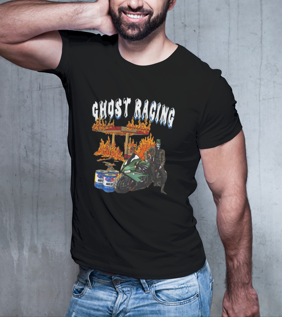 Ghost Racing MR12 Flames Motorcycle 87 Ghost T-Shirt