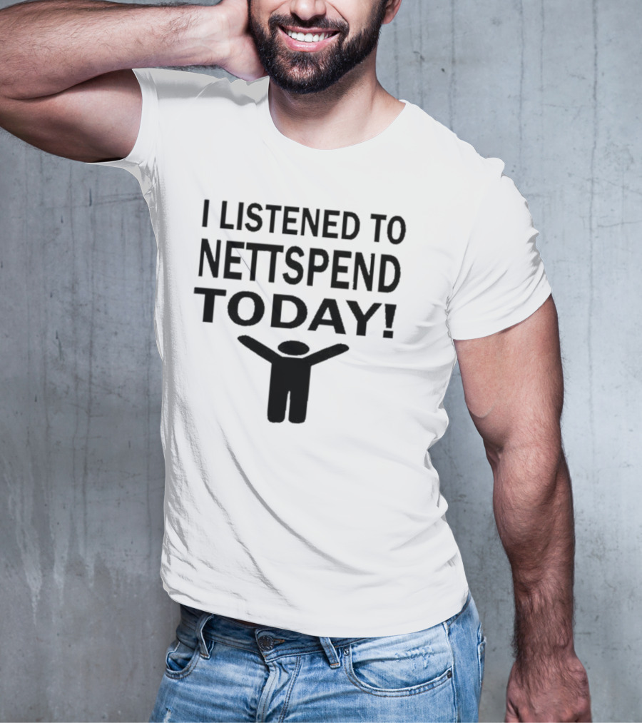 I Listened To Nettspend Today Black Stick Figure T-Shirt