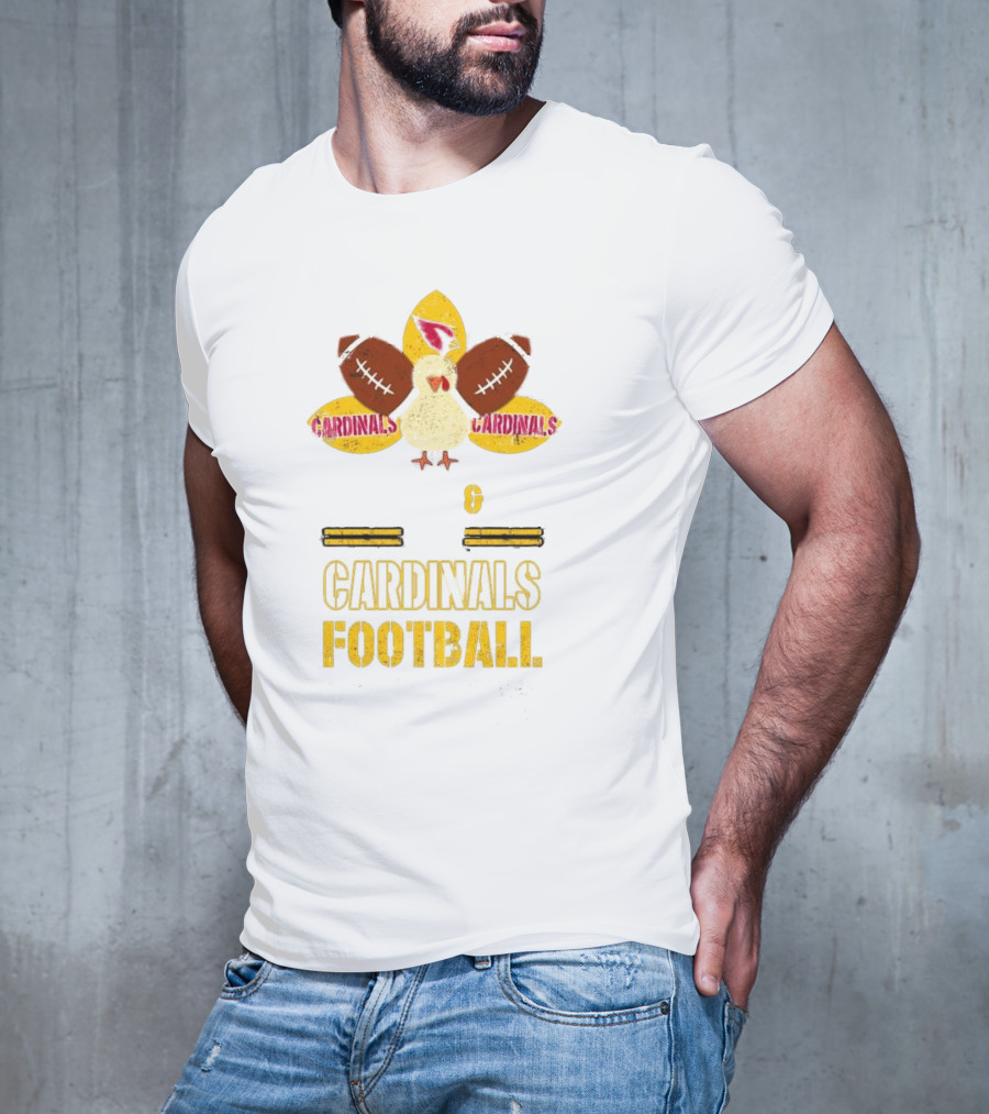 Cardinals Turkey Football Cardinals Thanksgiving Cardinals Football T-Shirt