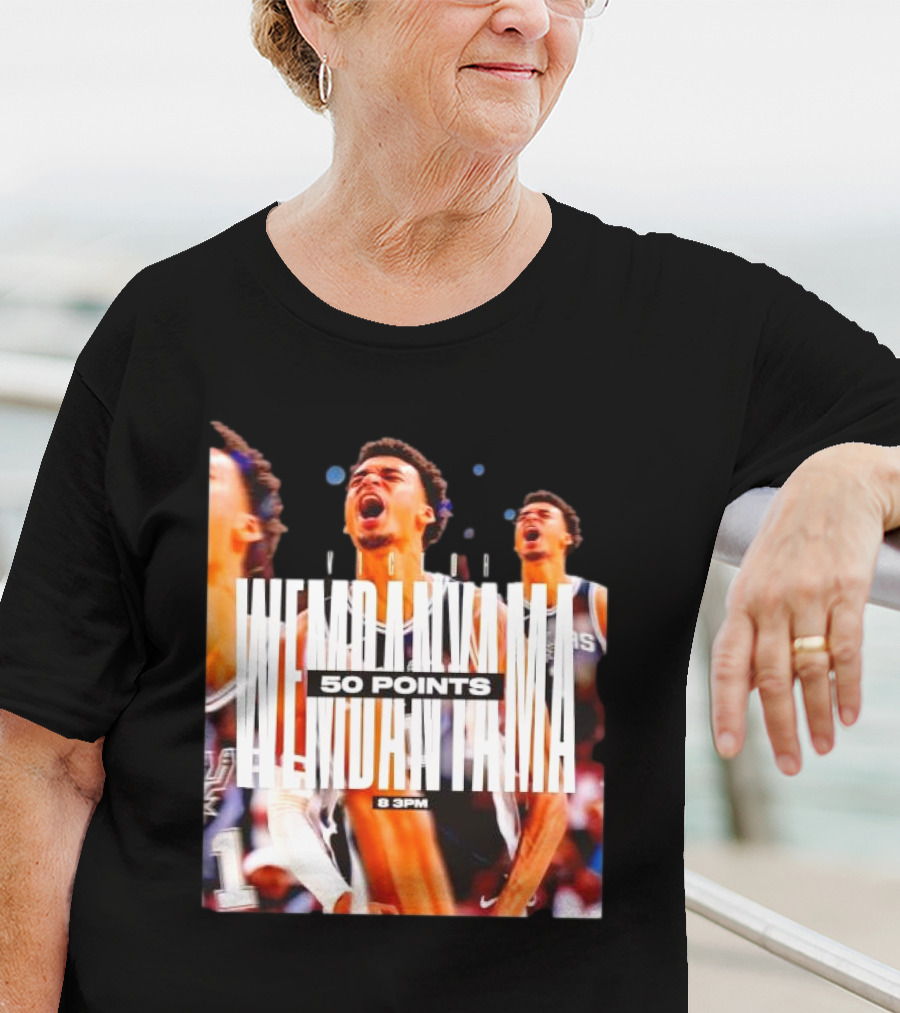 Victor Wembanyama Spurs 50 Points 8 PM T-Shirt