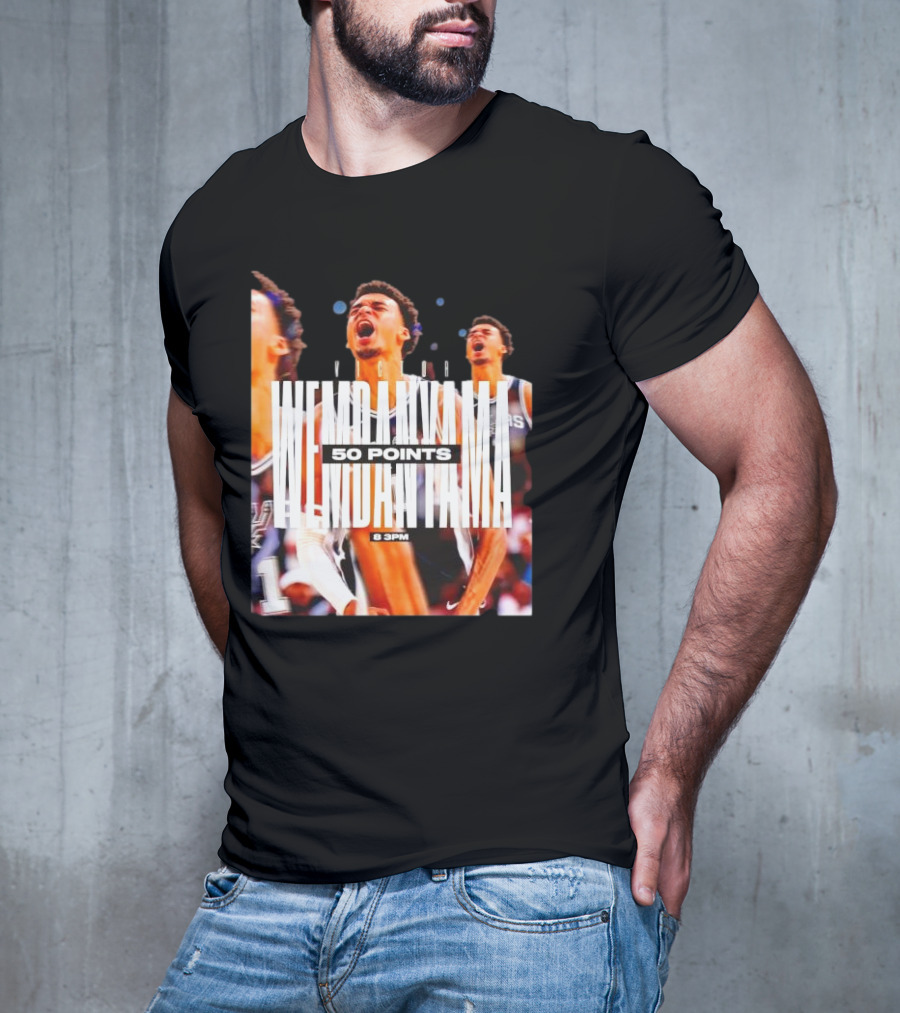 Victor Wembanyama Spurs 50 Points 8 PM T-Shirt