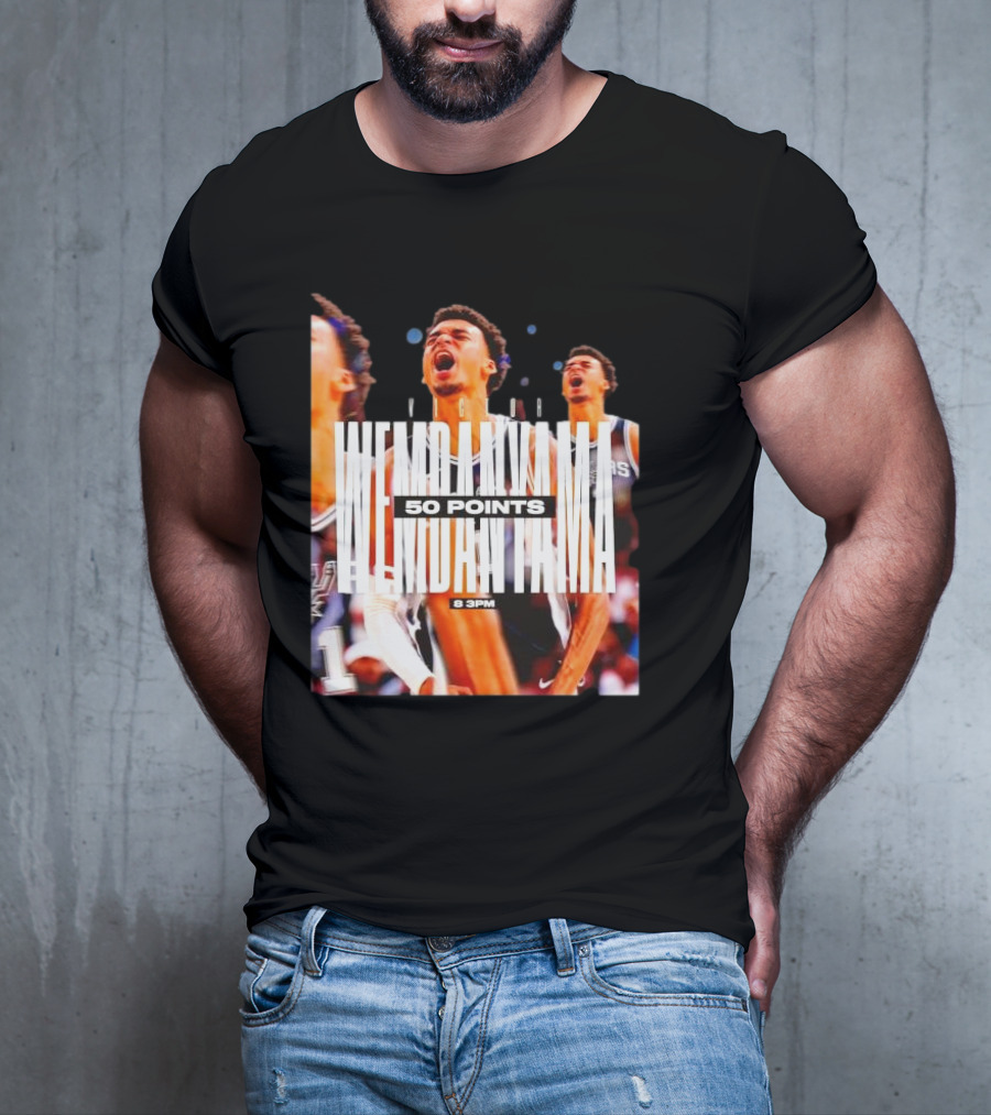 Victor Wembanyama Spurs 50 Points 8 PM T-Shirt