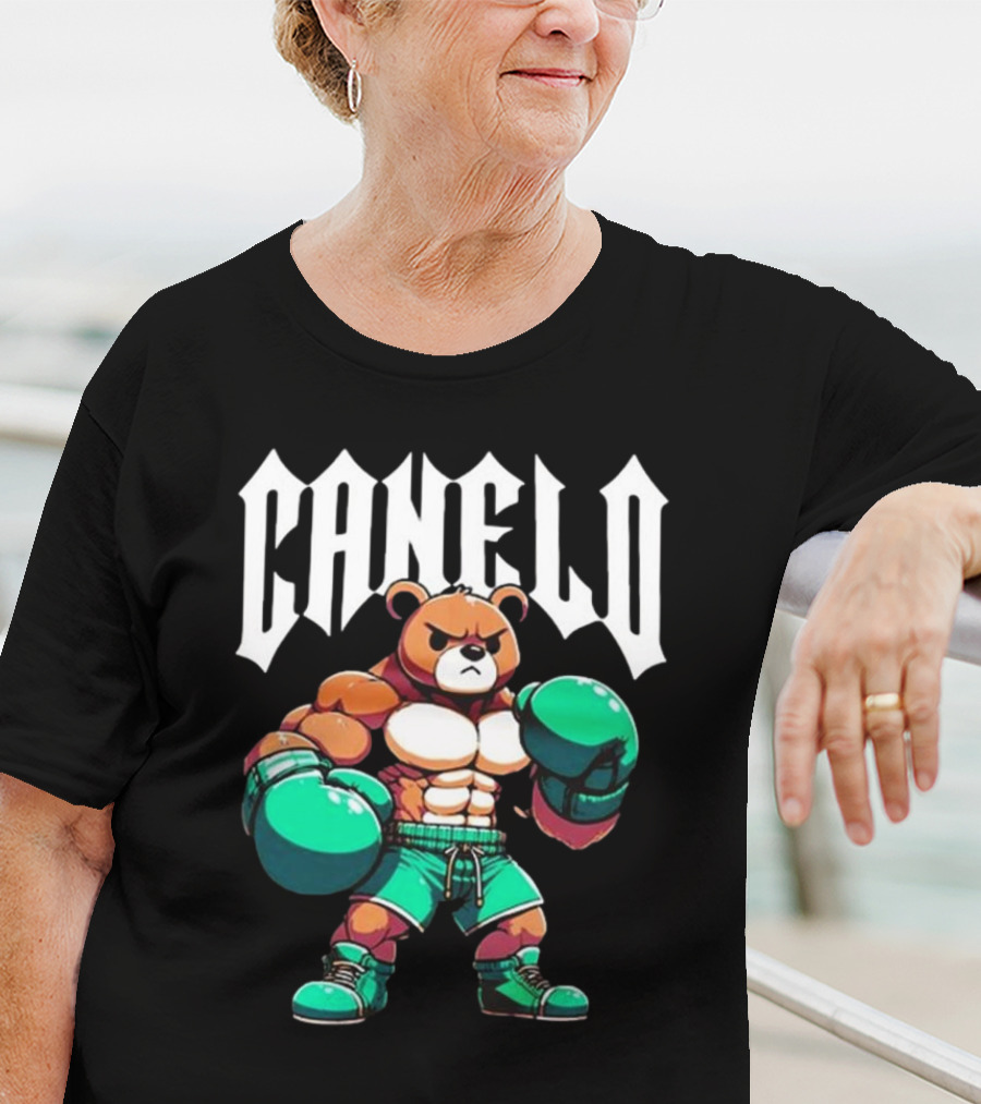 Canelo Boxing Teddy Bear Cartoon With Gloves T-Shirt