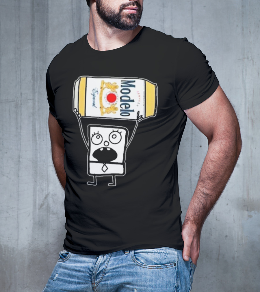 Doodlebob Lifting Modelo Especial Beer Can T-Shirt