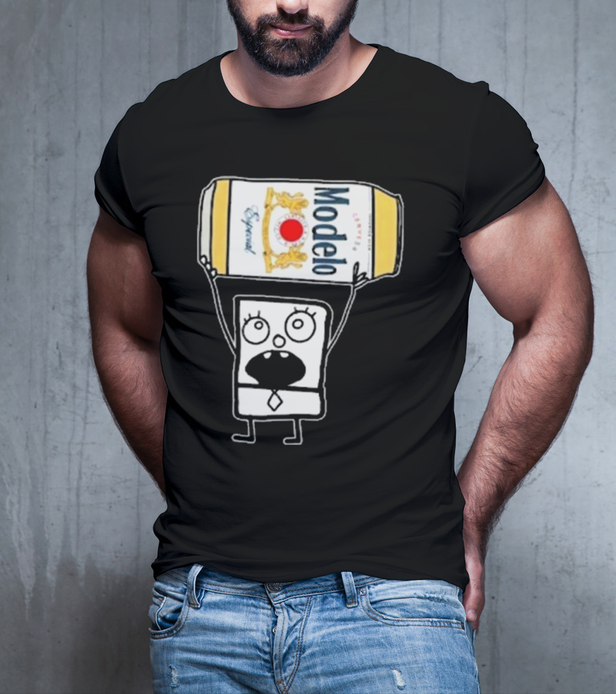 Doodlebob Lifting Modelo Especial Beer Can T-Shirt