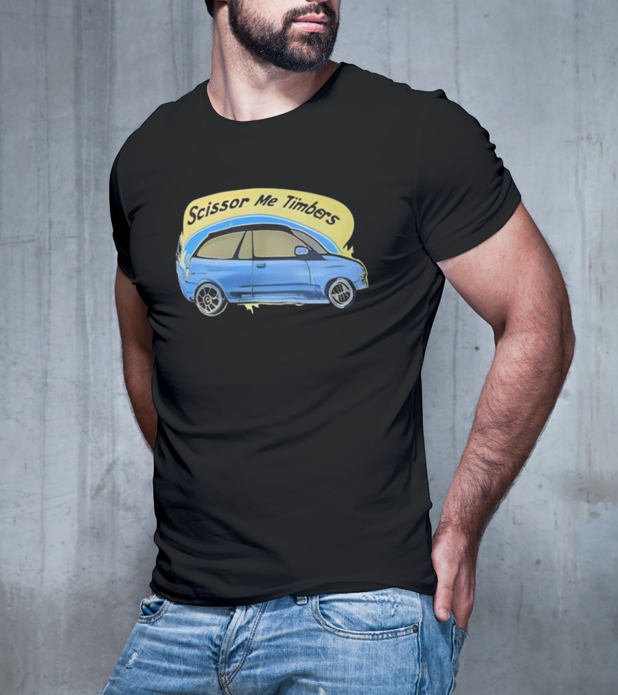 Scissor Me Timbers Blue Car Image T-Shirt