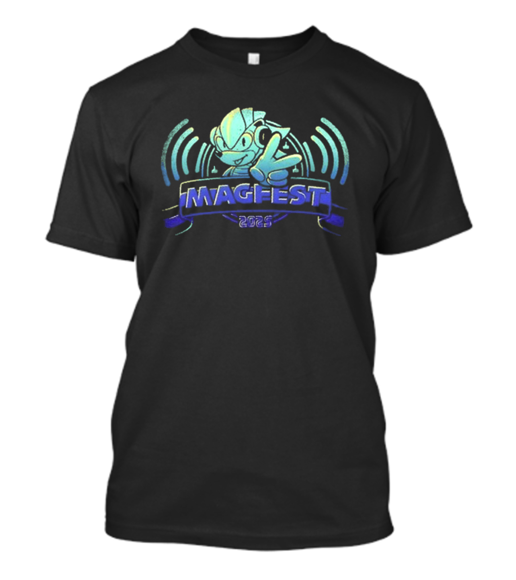 Magfest 2025 Character Peace Sign Gaming Event T-Shirt