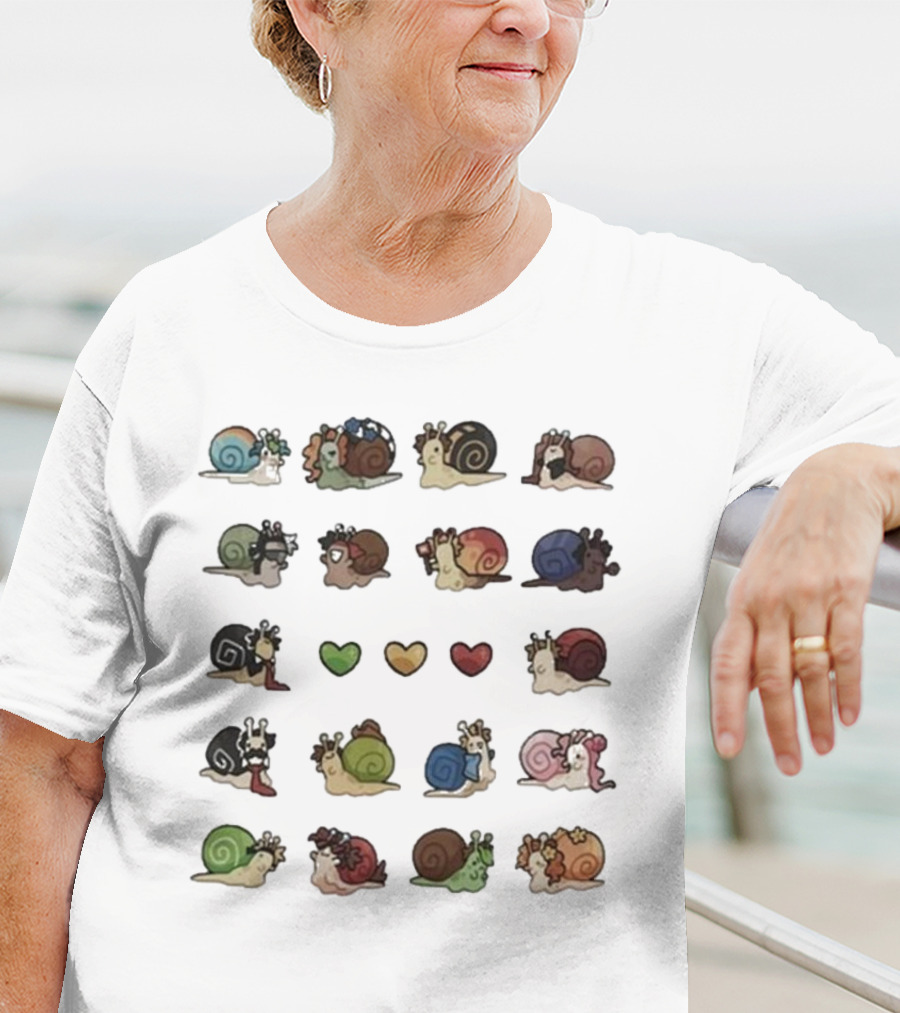 Grian Wilf Life Snails Colorful Character Collection T-Shirt