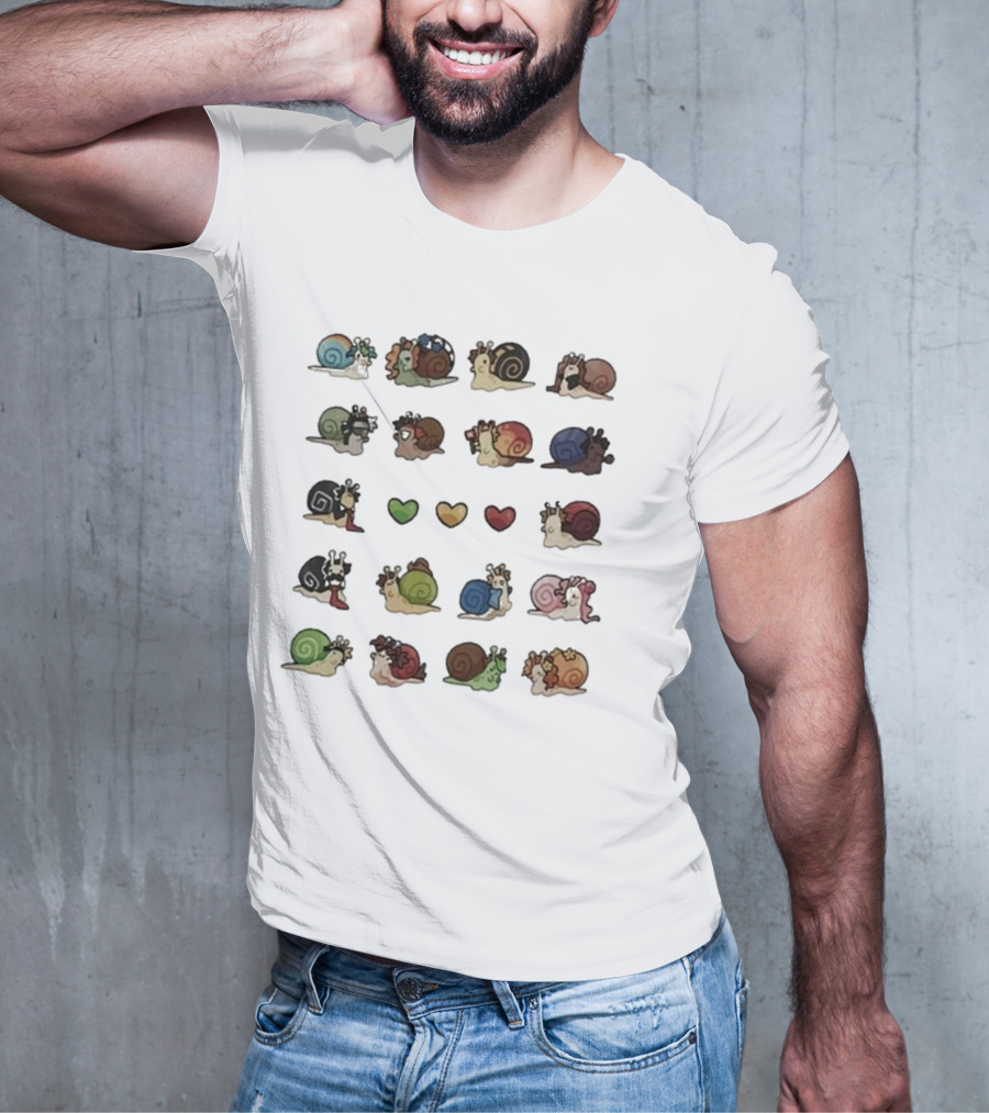 Grian Wilf Life Snails Colorful Character Collection T-Shirt