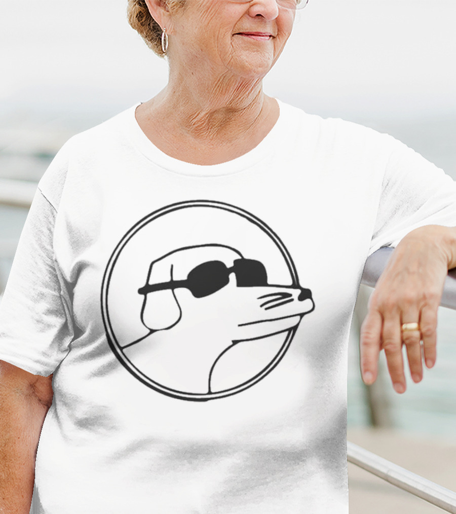 Modern Baseball Mobo Dog With Sunglasses Retro Circle T-Shirt