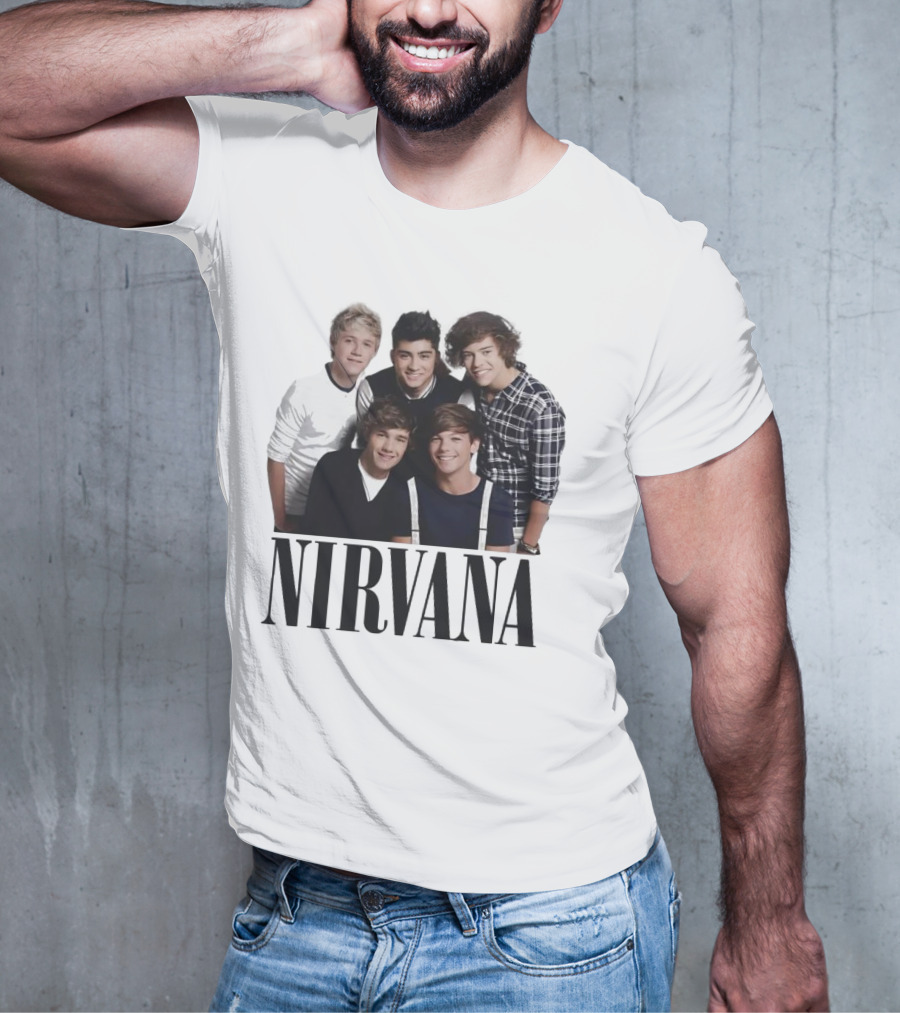 Nirvana One Direction Mashup Fan Shirt Image T-Shirt