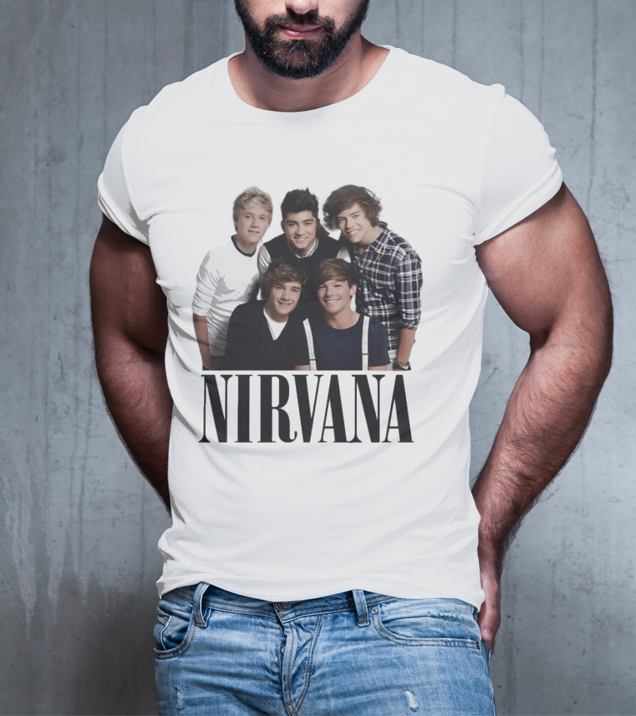 Nirvana One Direction Mashup Fan Shirt Image T-Shirt