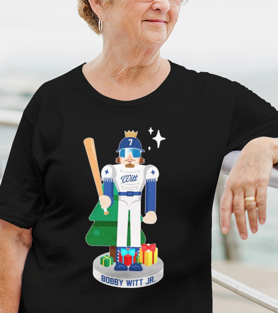 Bobby Witt Jr. MLBPA Nutcracker Baseball Bat Christmas Gifts T-Shirt