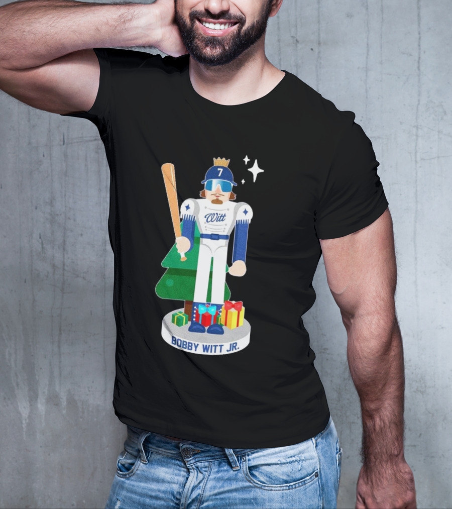 Bobby Witt Jr. MLBPA Nutcracker Baseball Bat Christmas Gifts T-Shirt