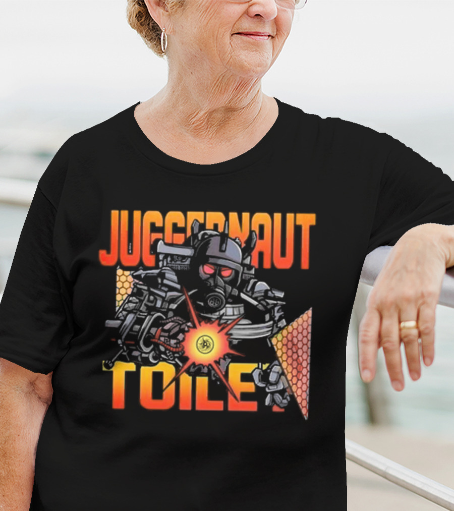 Juggernaut Toilet Gas Mask Warrior Explosion T-Shirt
