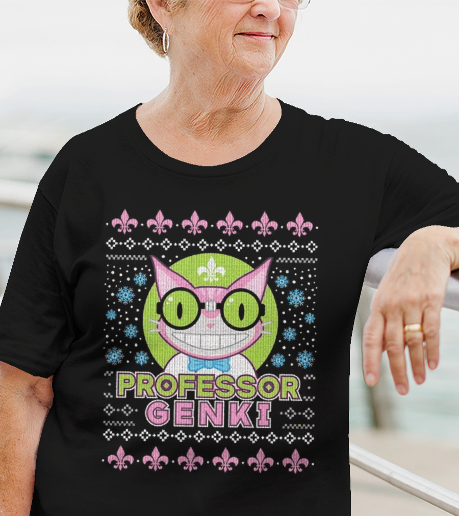Professor Genki Steelport Cat Ugly Christmas T-Shirt