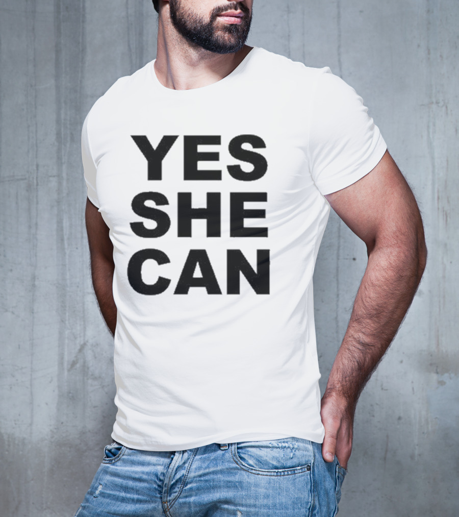 Yes She Can Empowerment Affirmation Oprah Winfrey Inspirational Message T-Shirt