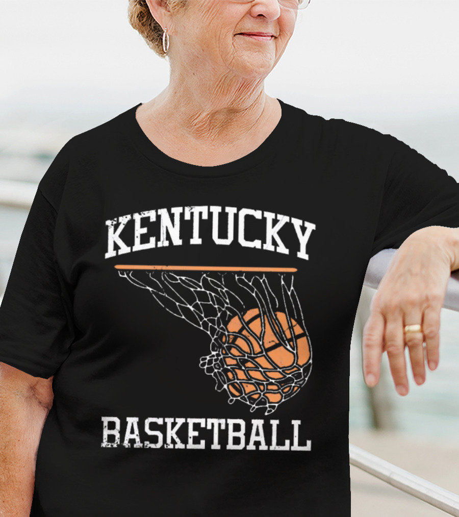 Kentucky Basketball Hoop Swoosh Net T-Shirt
