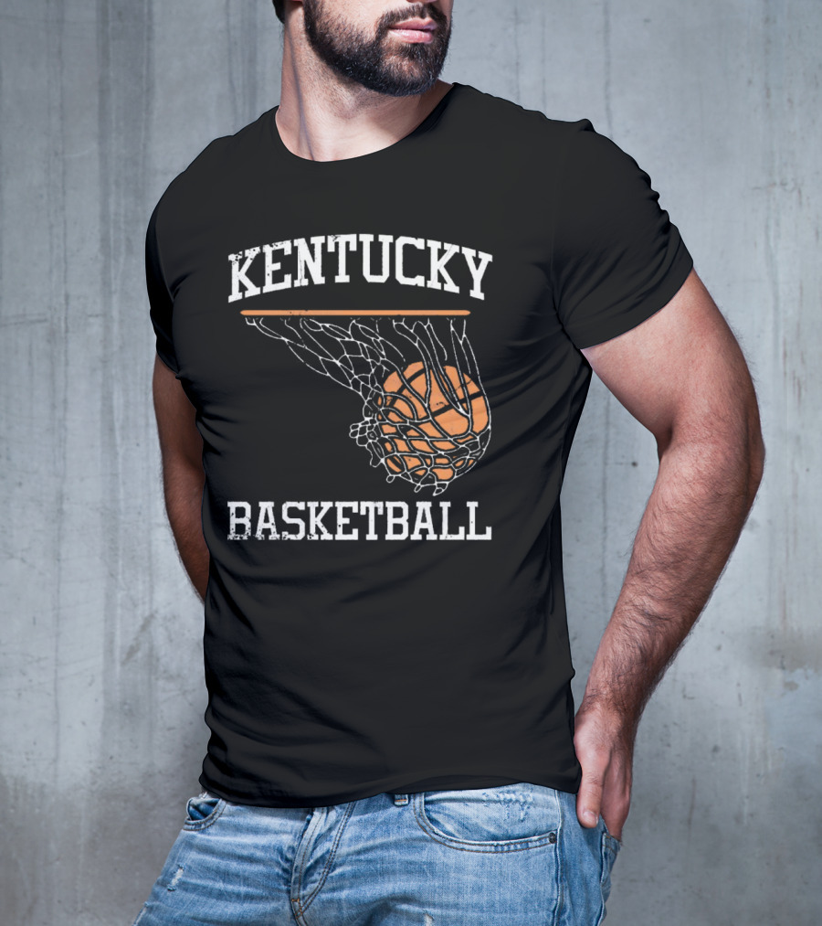 Kentucky Basketball Hoop Swoosh Net T-Shirt