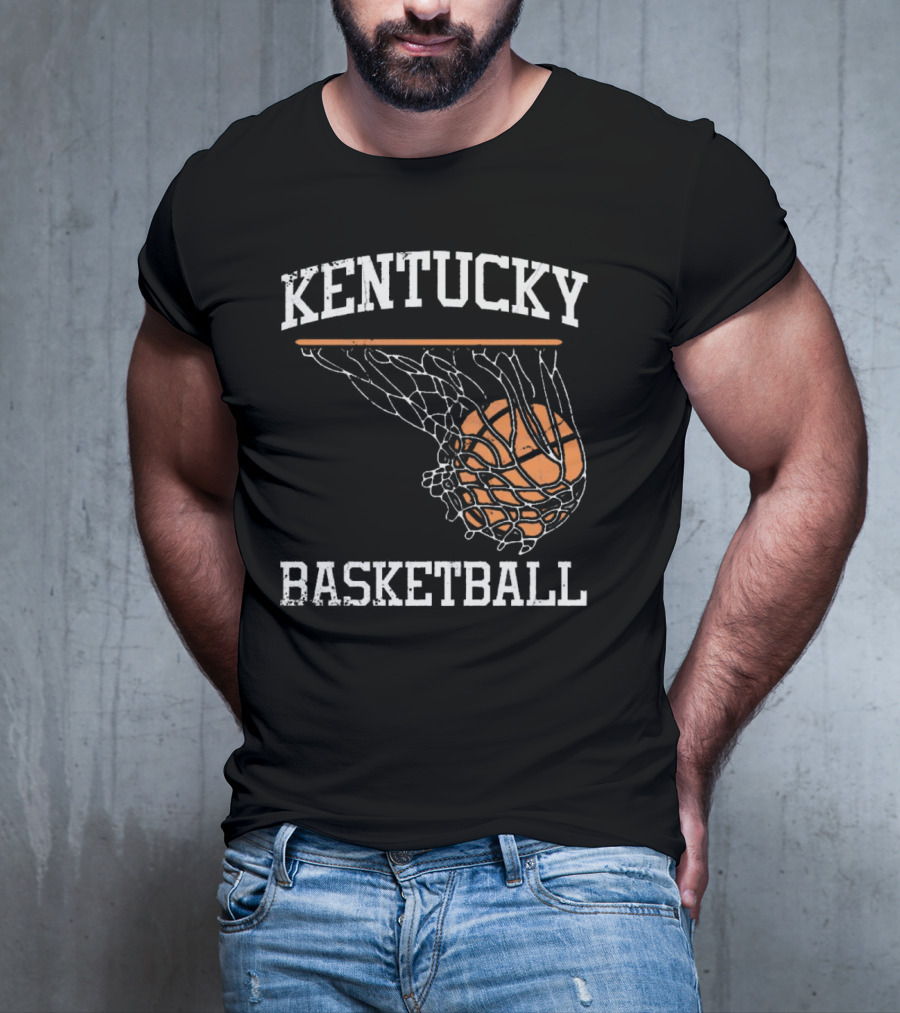 Kentucky Basketball Hoop Swoosh Net T-Shirt
