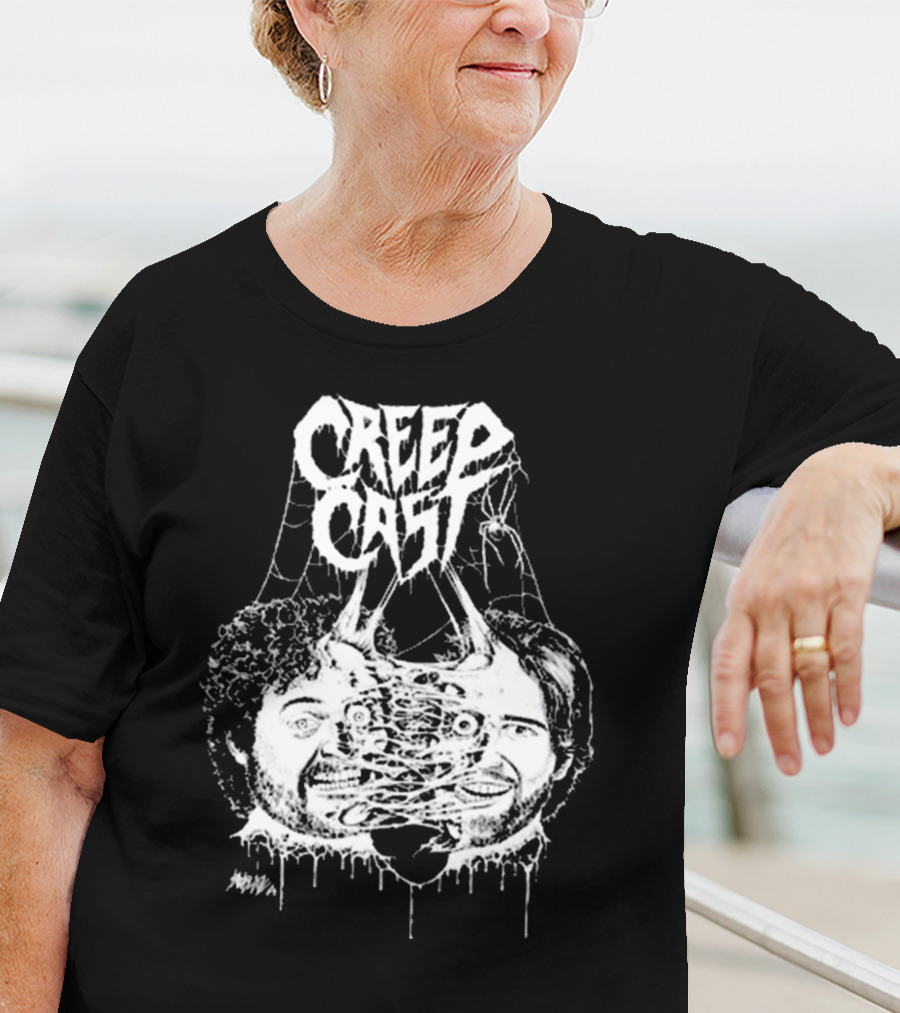 Creep Cast Webbed Faces Papa Meat T-Shirt