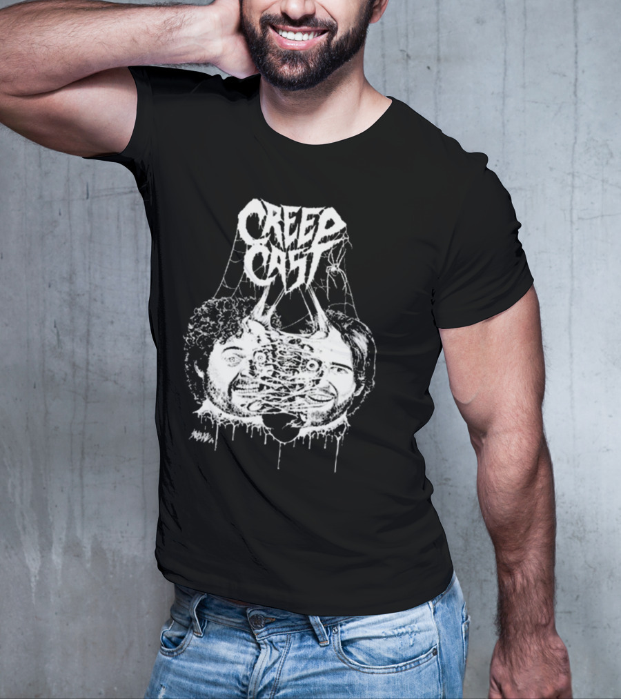 Creep Cast Webbed Faces Papa Meat T-Shirt