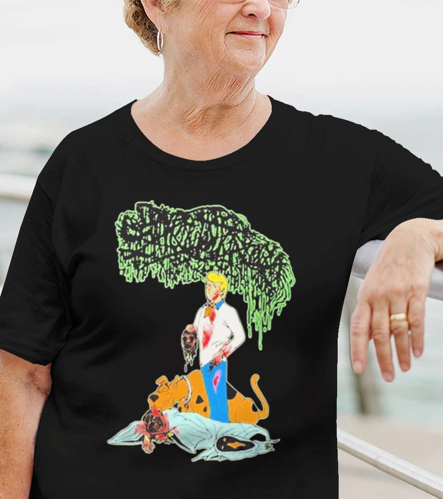Sanguisugabogg Groovy Horror Parody Fred And Shaggy Scooby-Doo Scene T-Shirt