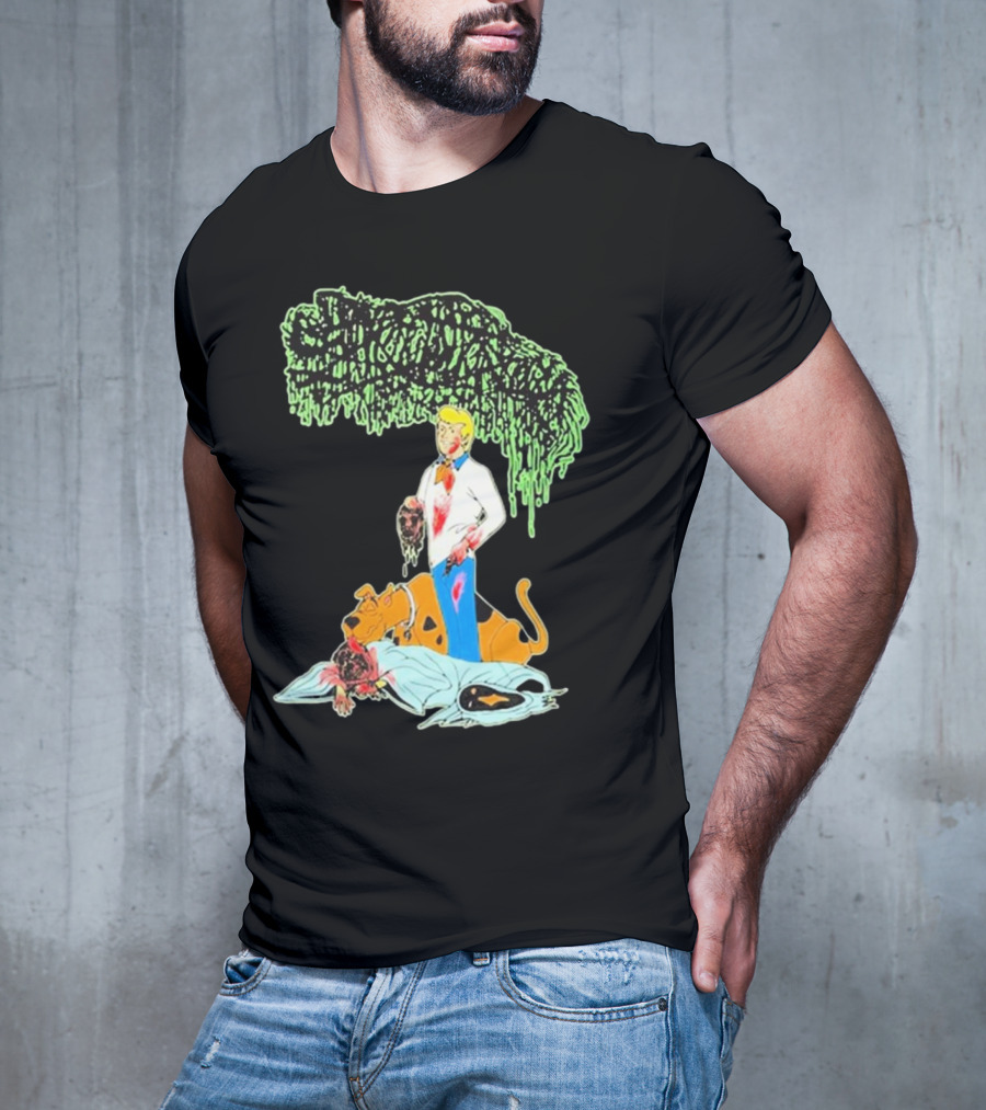 Sanguisugabogg Groovy Horror Parody Fred And Shaggy Scooby-Doo Scene T-Shirt