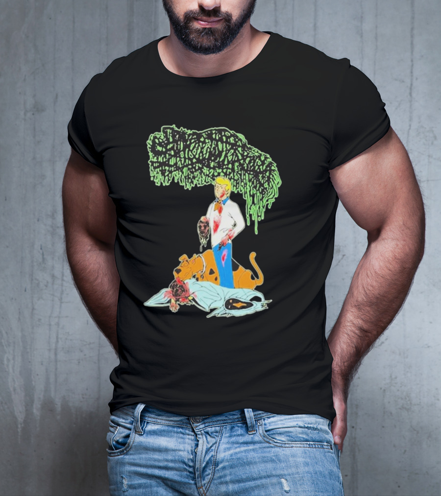 Sanguisugabogg Groovy Horror Parody Fred And Shaggy Scooby-Doo Scene T-Shirt