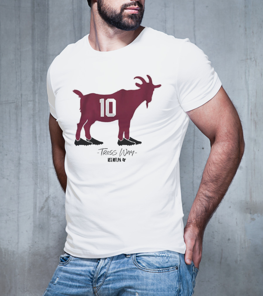 Tress Way 10 Punt Goat Washington Commanders NFLPA T-Shirt