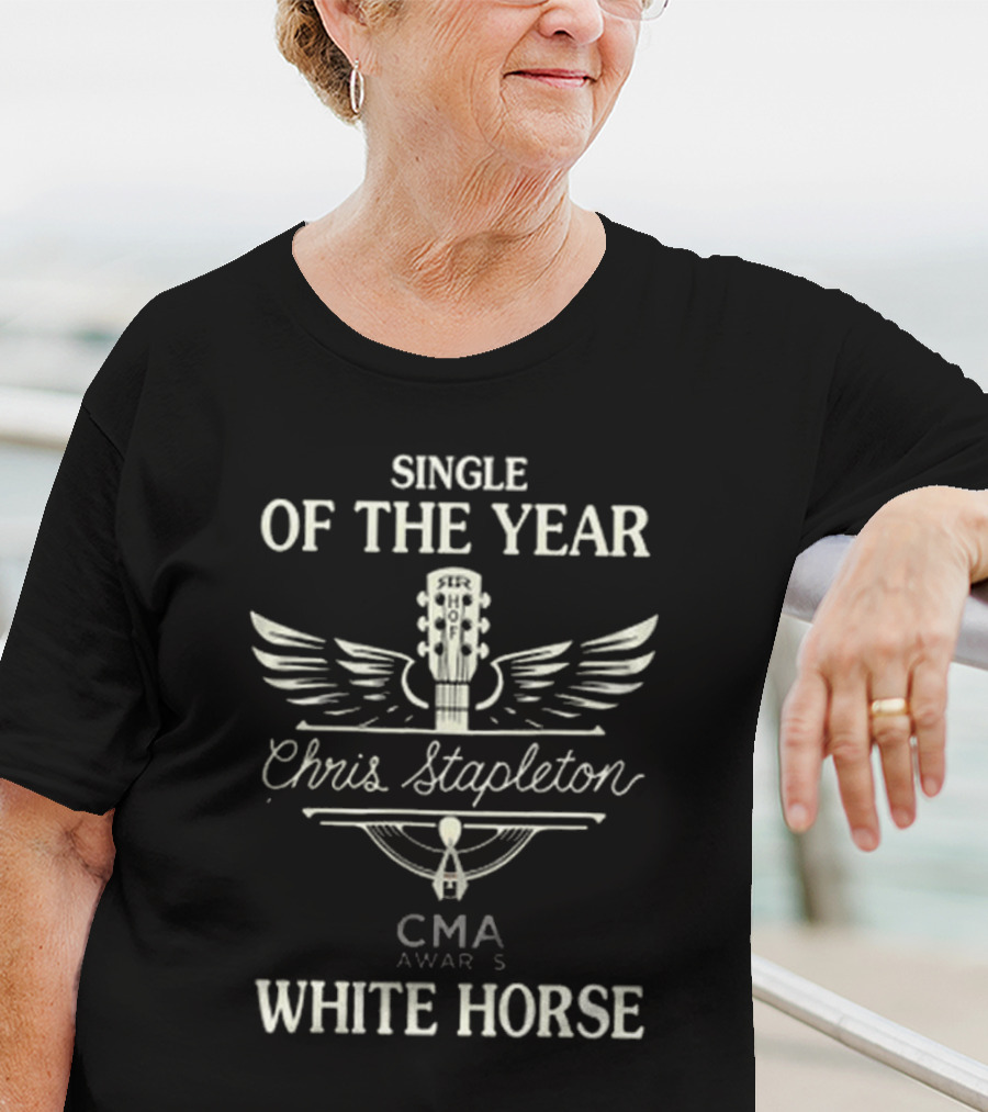 Chris Stapleton Single Of The Year CMA Awards White Horse T-Shirt